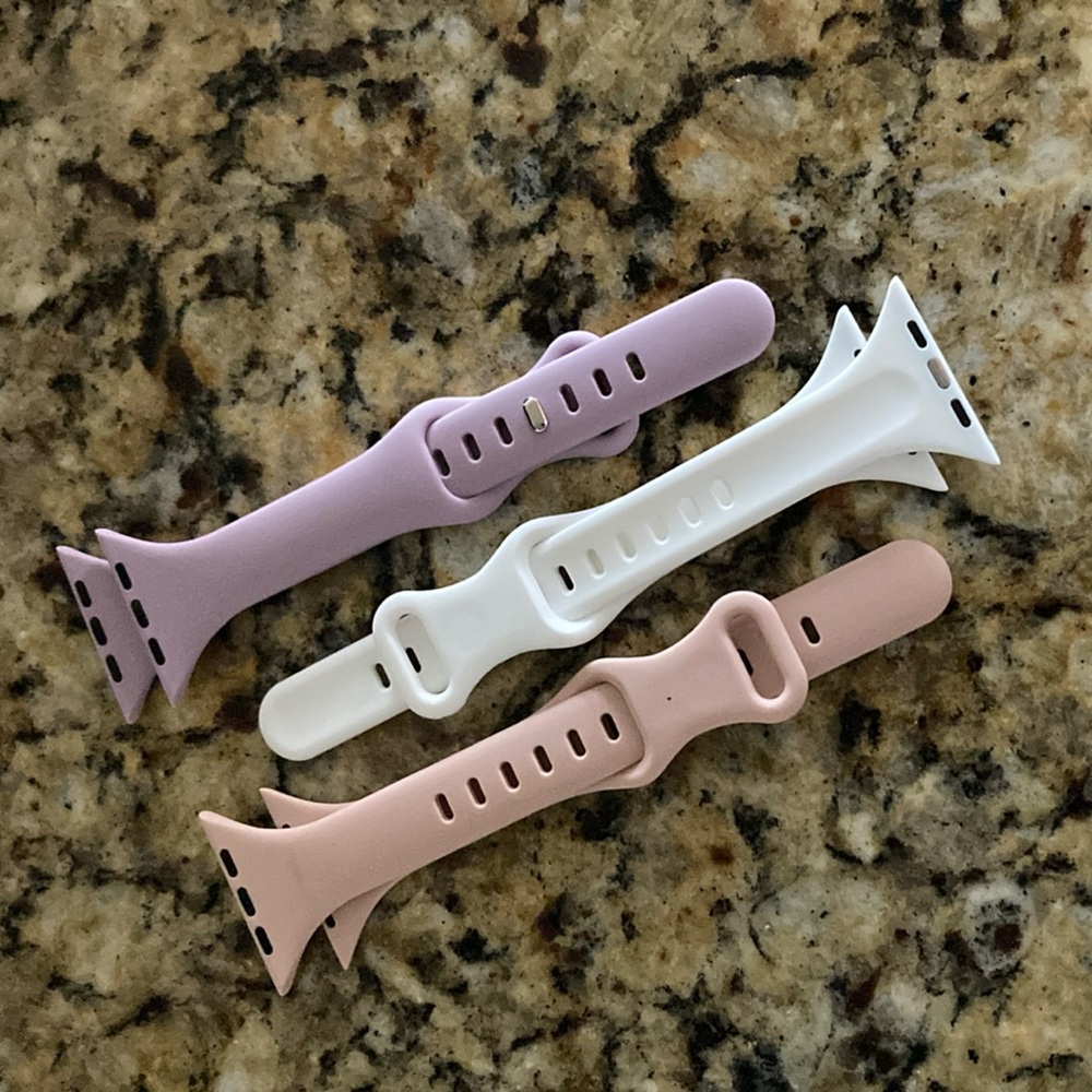 Set of Three Silicone Apple Watch Bands